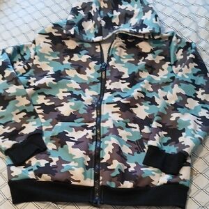 Green and Black Camouflage Sweatshirt